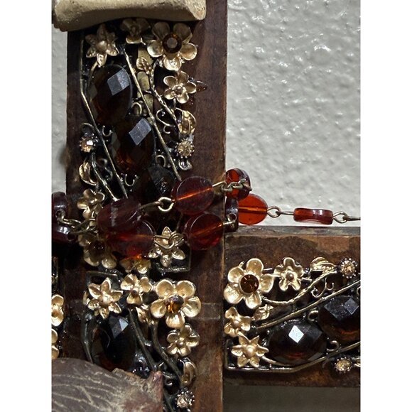 Vintage Wooden Crucifix  Rosary Beads & Jesus Figure READ SEE - Picture 8 of 11